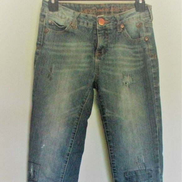 𝅺justice Premium Girls Stretch Jeans Size 16R - Picture 1 of 7